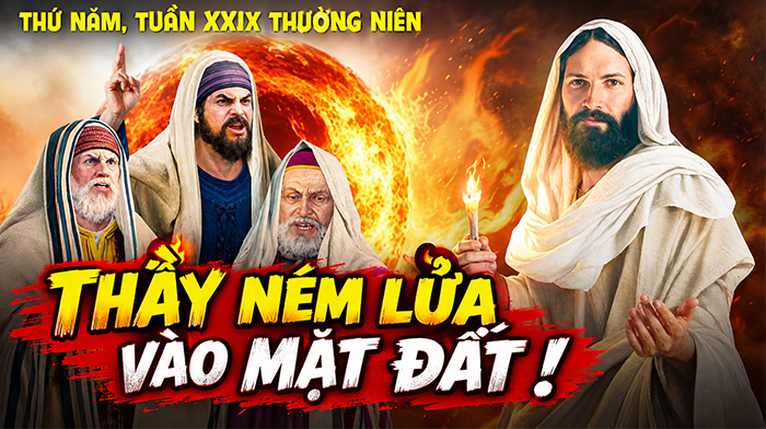 Thầy ném lửa vào mặt đất !